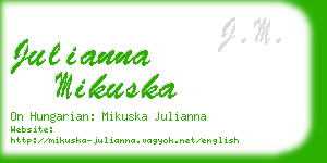 julianna mikuska business card